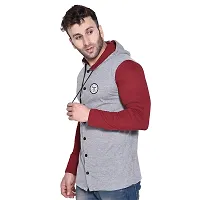 Trendy Multicoloured Cotton Blend Solid Hoodies For Men-thumb2