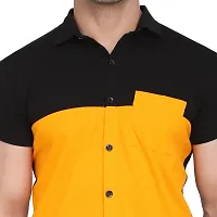 Stylish Multicoloured Cotton Blend Short Sleeves Regular Fit Casual Shirt For Men-thumb4