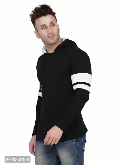 Stylish Multicoloured Cotton Blend Solid Long Sleeves Hoodies For Men-thumb3