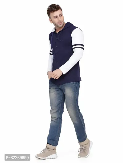 Stylish Multicoloured Cotton Blend Hooded Tees For Men-thumb4