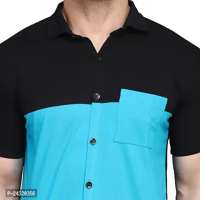 Stylish Multicoloured Cotton Blend Short Sleeves Regular Fit Casual Shirt For Men-thumb5