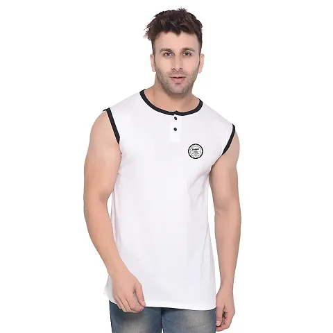 Stylish Blend Solid Tees For Men