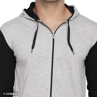 Stylish Multicoloured Cotton Blend Solid Long Sleeves Hoodies For Men-thumb5