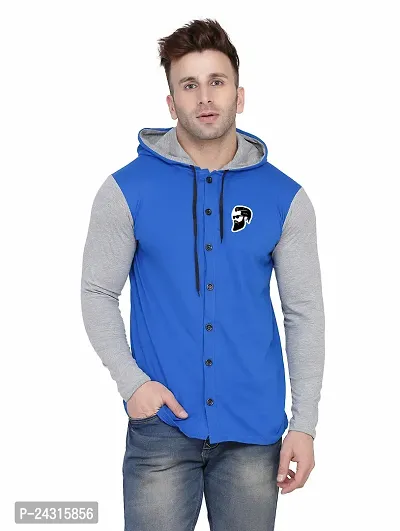 Trendy Multicoloured Cotton Blend Solid Hoodies For Men