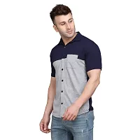 Stylish Multicoloured Cotton Blend Short Sleeves Regular Fit Casual Shirt For Men-thumb2