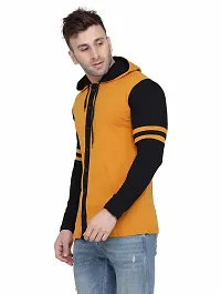 Stylish Multicoloured Cotton Blend Solid Long Sleeves Hoodies For Men-thumb2