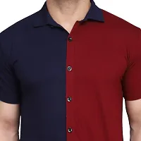 Stylish Multicoloured Cotton Blend Short Sleeves Regular Fit Casual Shirt For Men-thumb4