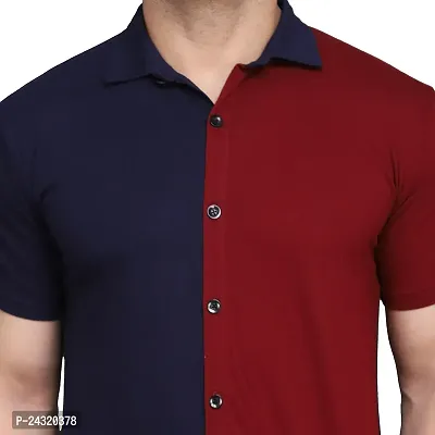 Stylish Multicoloured Cotton Blend Short Sleeves Regular Fit Casual Shirt For Men-thumb5