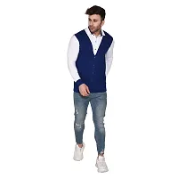 Stylish Blue Cotton Blend Long Sleeves Regular Fit Casual Shirt For Men-thumb4