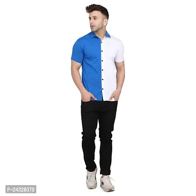 Stylish Multicoloured Cotton Blend Short Sleeves Regular Fit Casual Shirt For Men-thumb4