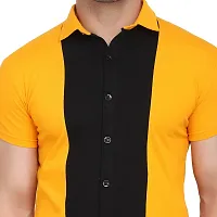 Stylish Multicoloured Cotton Blend Short Sleeves Regular Fit Casual Shirt For Men-thumb4