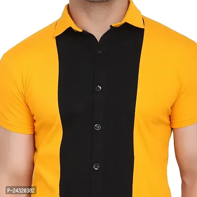 Stylish Multicoloured Cotton Blend Short Sleeves Regular Fit Casual Shirt For Men-thumb5