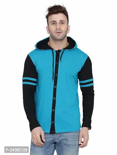 Stylish Multicoloured Cotton Blend Solid Long Sleeves Hoodies For Men