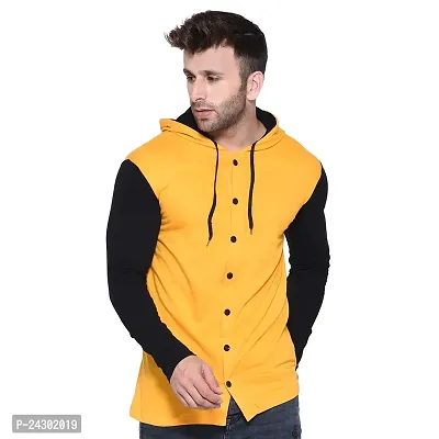 Stylish Multicoloured Cotton Blend Solid Long Sleeves Hoodies For Men