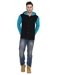 Stylish Multicoloured Cotton Blend Solid Long Sleeves Hoodies For Men-thumb3