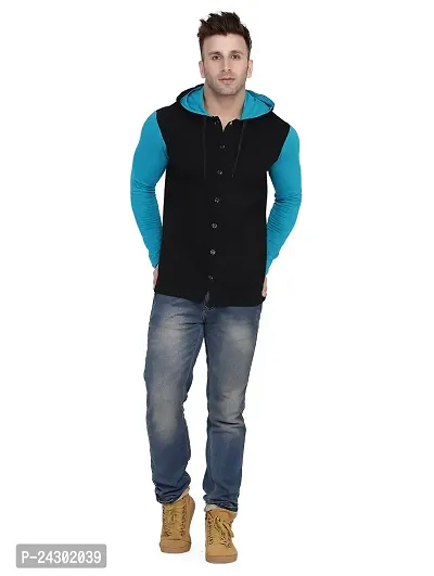 Stylish Multicoloured Cotton Blend Solid Long Sleeves Hoodies For Men-thumb4