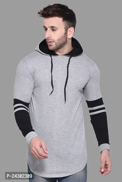 Stylish Multicoloured Cotton Blend Solid Long Sleeves Hoodies For Men