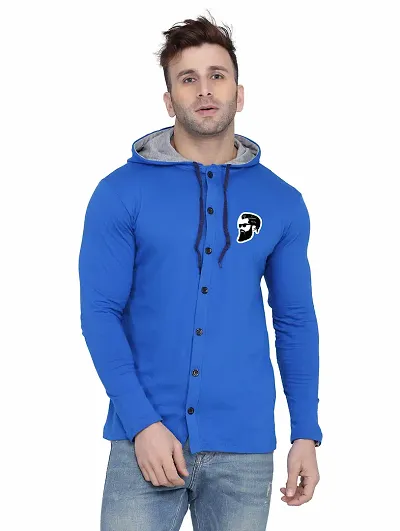 Trendy And Stylish Cotton Blend Solid Full Sleeve Hoodies For Men