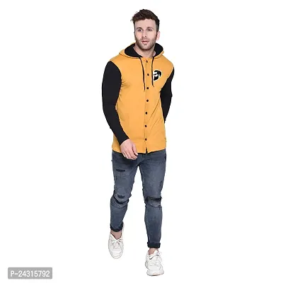 Trendy Multicoloured Cotton Blend Solid Hoodies For Men-thumb4