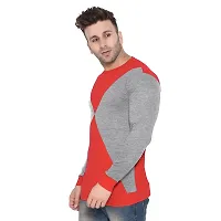 Stylish Multicoloured Cotton Blend Long Sleeves Solid T-Shirt For Men-thumb2