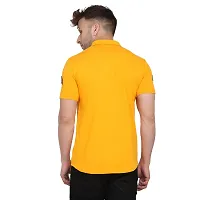 Stylish Yellow Cotton Blend Short Sleeves Regular Fit Casual Shirt For Men-thumb1