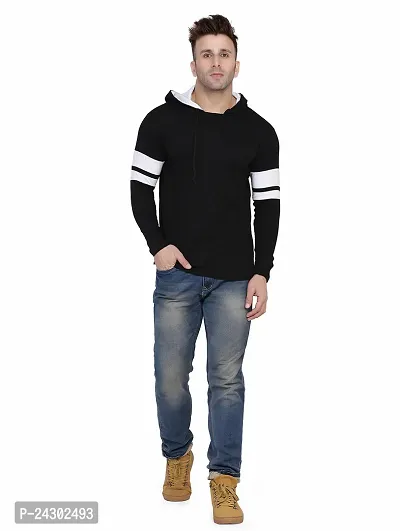 Stylish Multicoloured Cotton Blend Solid Long Sleeves Hoodies For Men-thumb4