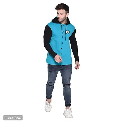 Trendy Multicoloured Cotton Blend Solid Hoodies For Men-thumb4