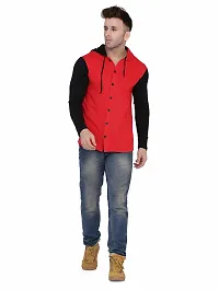 Stylish Multicoloured Cotton Blend Solid Long Sleeves Hoodies For Men-thumb3