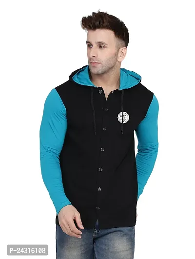 Trendy Multicoloured Cotton Blend Solid Hoodies For Men