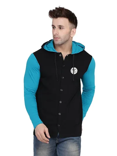 Trendy And Stylish Cotton Blend Solid Full Sleeve Hoodies For Men