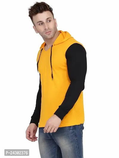 Stylish Multicoloured Cotton Blend Solid Long Sleeves Hoodies For Men-thumb3