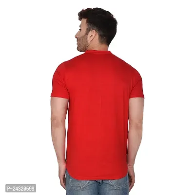 Stylish Red Cotton Blend Short Sleeves Regular Fit Casual Shirt For Men-thumb2