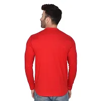 Stylish Red Cotton Blend Long Sleeves Regular Fit Casual Shirt For Men-thumb1