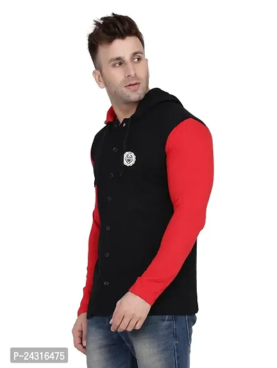Trendy Multicoloured Cotton Blend Solid Hoodies For Men-thumb3