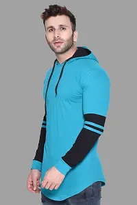 Stylish Multicoloured Cotton Blend Solid Long Sleeves Hoodies For Men-thumb2