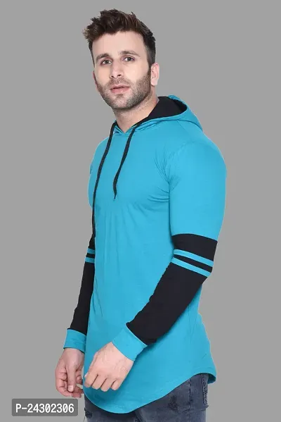 Stylish Multicoloured Cotton Blend Solid Long Sleeves Hoodies For Men-thumb3