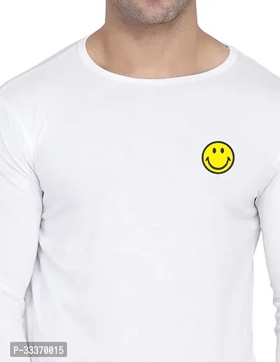 Reliable White Cotton Blend Solid Round Neck Tshirt For Men-thumb4