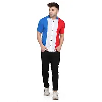 Stylish Multicoloured Cotton Blend Short Sleeves Regular Fit Casual Shirt For Men-thumb3