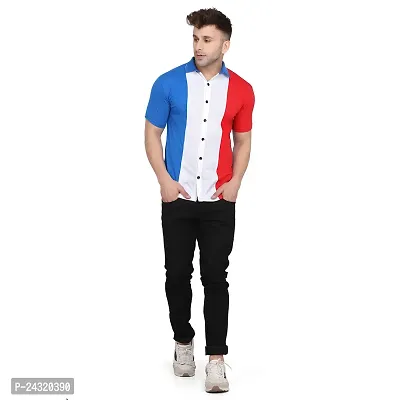 Stylish Multicoloured Cotton Blend Short Sleeves Regular Fit Casual Shirt For Men-thumb4