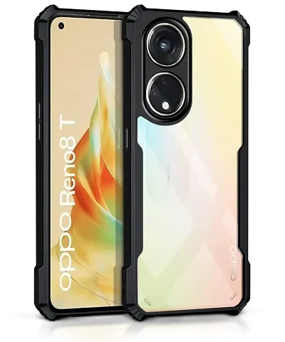 AARERED Case Back Cover Shockproof Bumper Crystal Clear, 360 Degree Protection TPU+PC, Acrylic Transparent Cover for Oppo Reno 8T