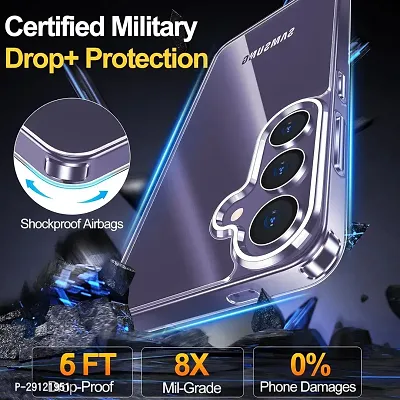 Mezmo Ultra-Hybrid Clear| Shockproof Design | Camera Protection Bump | Soft Back | Bumper Case Cover for Samsung S24-thumb2