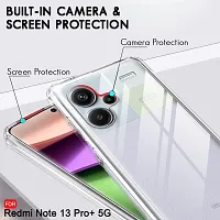 Mezmo Ultra-Hybrid Clear| Shockproof Design | Camera Protection Bump | Soft Back | Bumper Case Cover for Redmi Note 13 Pro Plus-thumb2