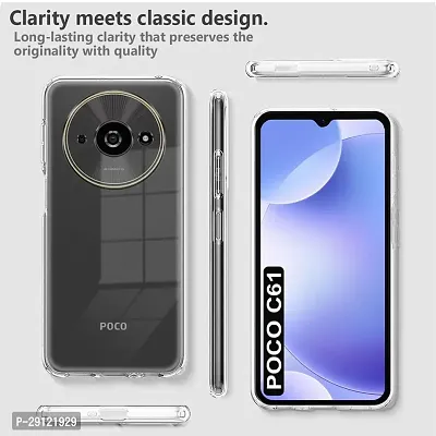 Mezmo Ultra-Hybrid Clear| Shockproof Design | Camera Protection Bump | Soft Back | Bumper Case Cover for POCO C61-thumb5