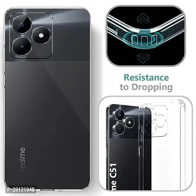 Mezmo Ultra-Hybrid Clear| Shockproof Design | Camera Protection Bump | Soft Back | Bumper Case Cover for Realme C53-thumb4