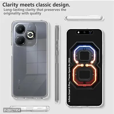 Mezmo Ultra-Hybrid Clear| Shockproof Design | Camera Protection Bump | Soft Back | Bumper Case Cover for Infinix Smart 8 Plus-thumb4