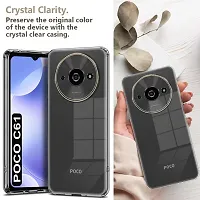 Mezmo Ultra-Hybrid Clear| Shockproof Design | Camera Protection Bump | Soft Back | Bumper Case Cover for POCO C61-thumb2