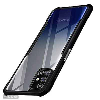 Mezmo Shockproof Crystal Clear Eagle Back Cover With 360 Protection for Samsung  M31s - Black