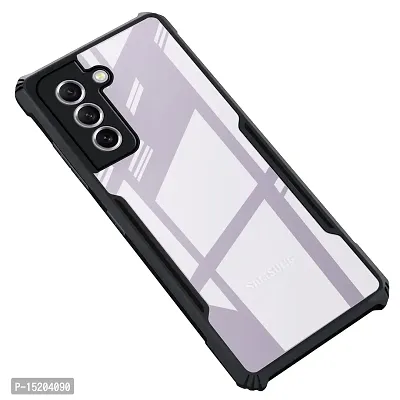 Mezmo Shockproof Crystal Clear Eagle Back Cover With 360 Protection for Samsung S20 FE - Black-thumb0