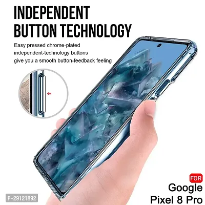 Mezmo Ultra-Hybrid Clear| Shockproof Design | Camera Protection Bump | Soft Back | Bumper Case Cover for Google Pixel 8 Pro-thumb5