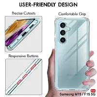 Mezmo Ultra-Hybrid Clear| Shockproof Design | Camera Protection Bump | Soft Back | Bumper Case Cover for Samsung M15 5G-thumb4
